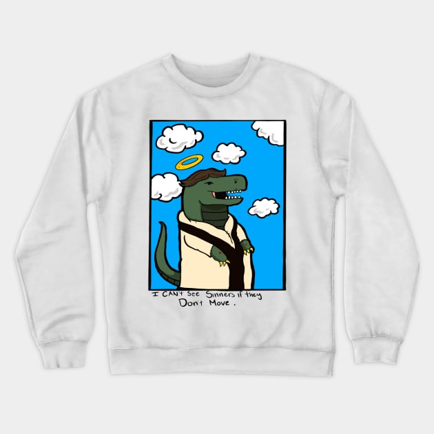 T - Rex Jesus Crewneck Sweatshirt by Saints skate shop 